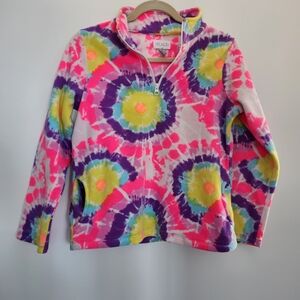 The Children's Place Colorful Tie-Dye Kids Fleece Jacket Top